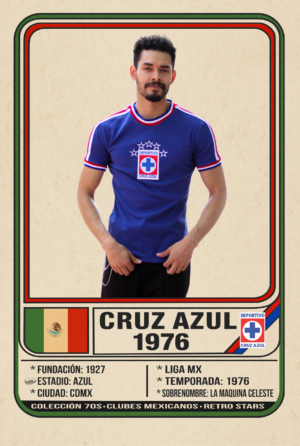 cruz azul 76 JERSEY RETRO CRUZ AZUL 1976