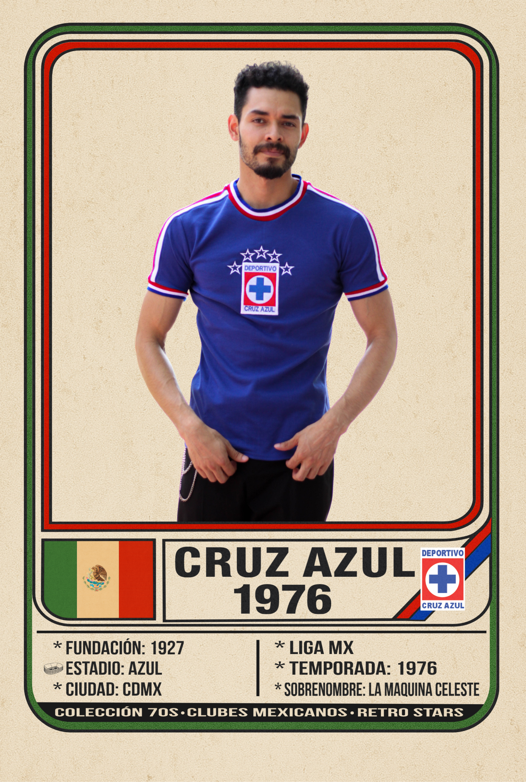 JERSEY RETRO CRUZ AZUL 1976