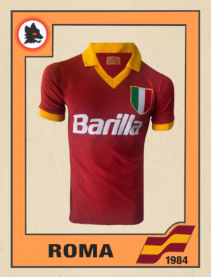 roma 84 JERSEY RETRO ROMA 1984